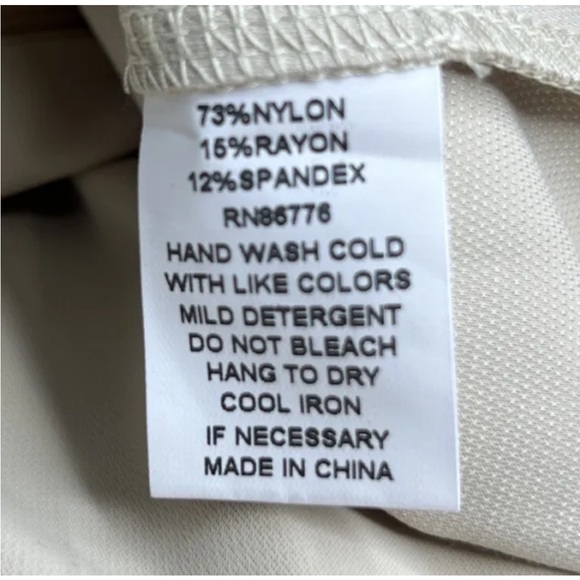 Symphony & Note Womens Side Zip Pull on Flared Leg Mid Rise Pants Taupe Sz 8 NWT - Picture 7 of 9